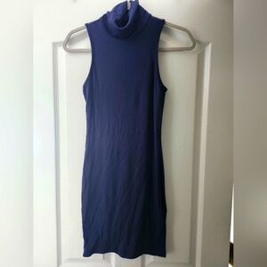 Navy turtleneck dress